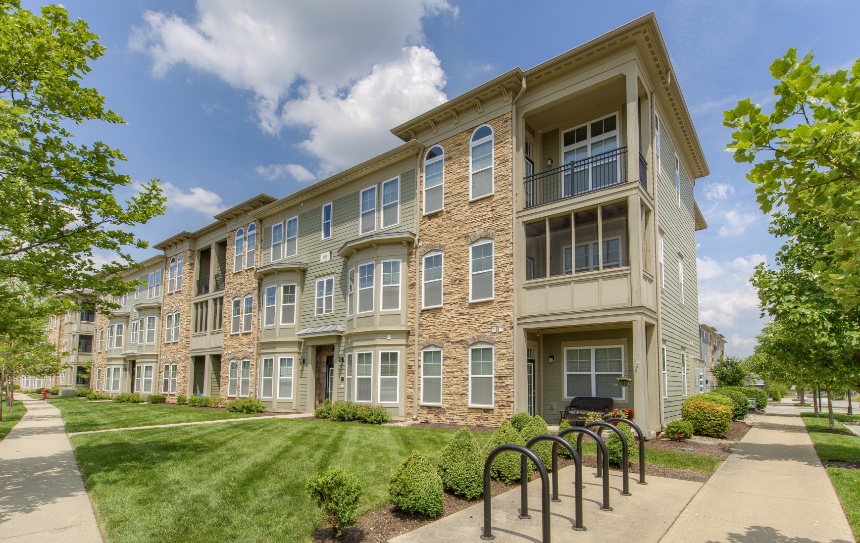 Exterior view of a Sylvania apartment building.