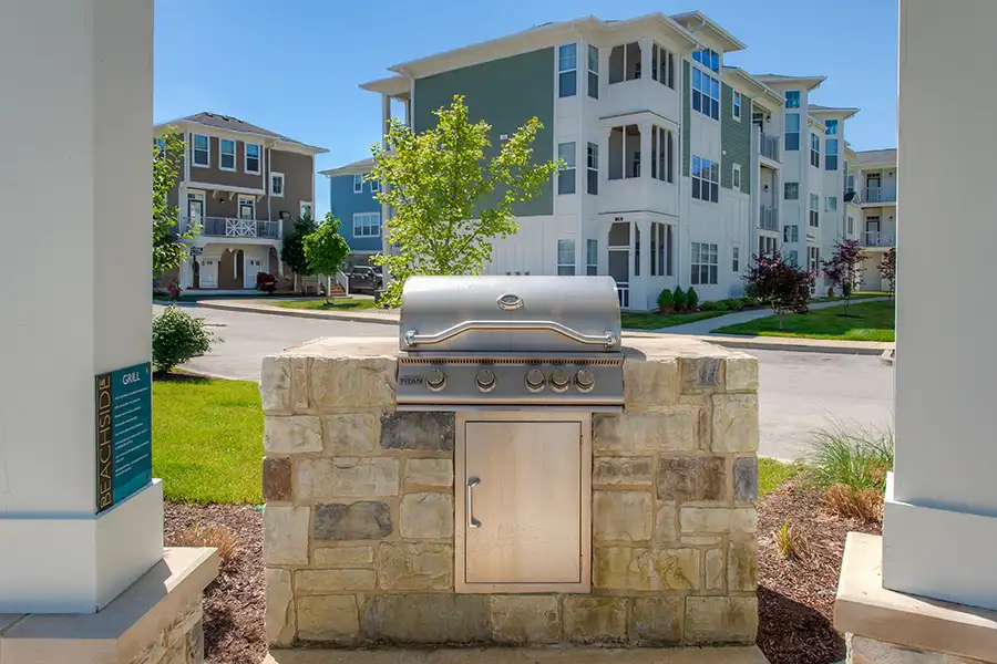Grilling station at The District at Saxony Apartment Homes