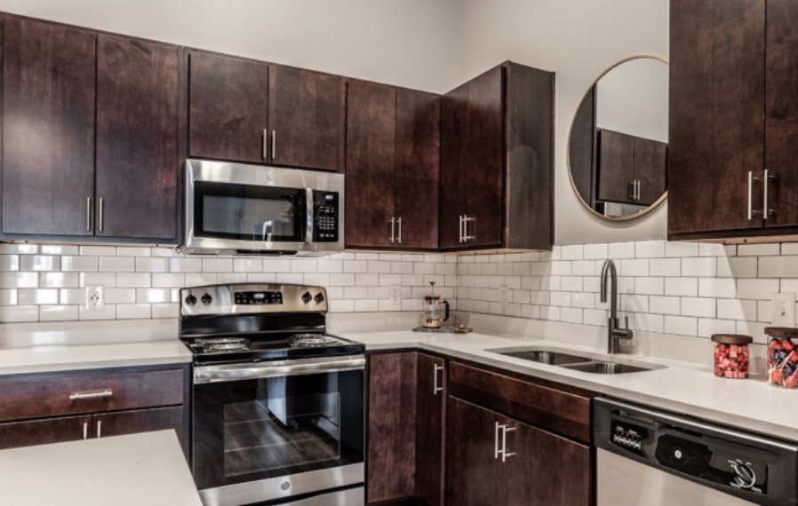 Model kitchen at Sparks Apartments
